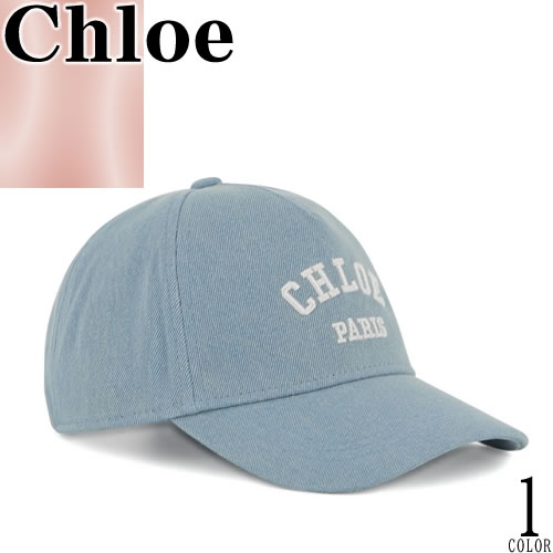 クロエ キッズ Chloe Kids 帽子 キャップ ベースボールキャップ レディース 2026年春夏新作 コットン ロゴ 刺繍 6パネル 深め おしゃれ 大きめ ブランド デニム ブルー DENIM CAP C20869|MSS(エムエスエス)