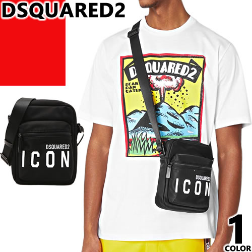 ディースクエアード DSQUARED2 バッグ ショルダーバッグ ボディバッグ メンズ レディース アイコン 斜めがけ ナイロン おしゃれ ブランド プレゼント 黒 ブラック ICON CROSSBODY CBM0023