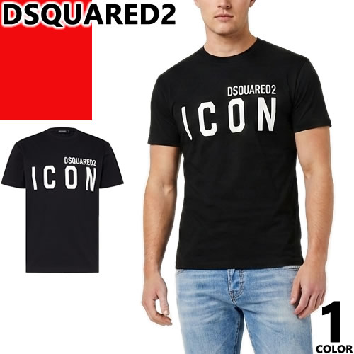＼SALE 店卸し資産区分け／【42,900円→19,780円】ディースクエアード DSQUARED2 プルオーバー 半袖 労働者の一団のど首 丸首 メンズ ロゴタイプ 刷り上げる 綿織物 イタリア製 気が大きい大きさ ブランド名 黒 黒いこと ICON COOL T-SHIRT S79GC0003 S23009 [CP送りとどける]