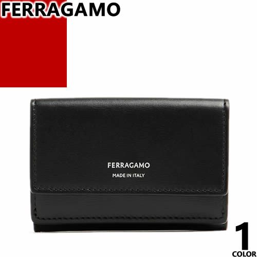 フェラガモ FERRAGAMO 財布 三つ折り財布 ミニ財布 メンズ 小銭入れ付き 本革 革 ブランド コンパクト お札が折れない 黒 ブラック COMPACT WALLET 661337 770115｜MSS（エムエスエス）