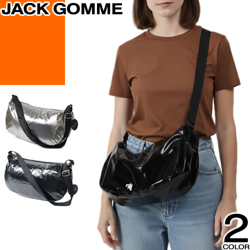 ジャックゴム Jack Gomme バッグ ショルダーバッグ 1215 リリス LIRIS レディース ポーチ付き 撥水 軽量 耐久 斜めがけ 大人 ブランド おしゃれ 大きめ 黒 ブラック メタル [ネコポス発送]｜MSS（エムエスエス）