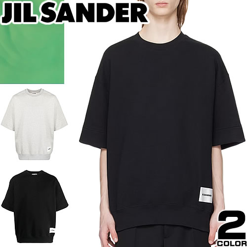 ジルサンダー JIL SANDER スウェット 半袖 メンズ オーバーサイズ ロゴ コットン クルーネック 丸首 ブランド 大きいサイズ 黒 ブラック グレー CREW NECK T-SHIRT J47GC0110 J20039 [YP発送] 32,331円