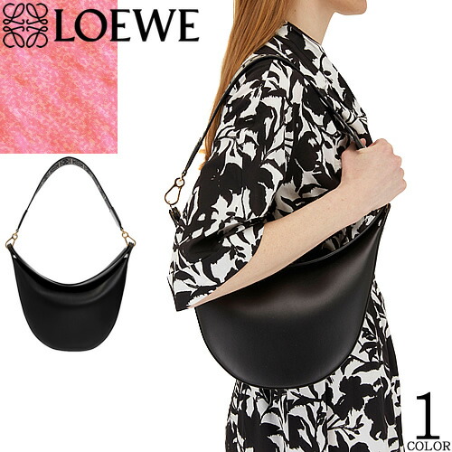 ロエベ LOEWE バッグ ホーボー ルナバッグ ショルダーバッグ レディース アナグラム 肩掛け 2way ブランド 大人 革 本革 黒 ブラック LUNA BAG A923PL9X07｜MSS（エムエスエス）