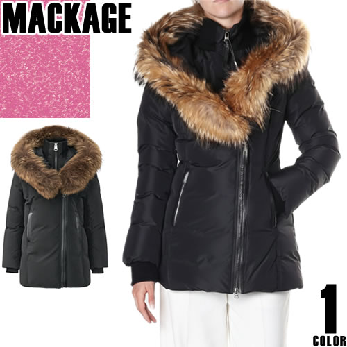 マッカージュ MACKAGE ダウン ダウンジャケット ダウンコート LEELEE-F レディース アウター フード付き ファー ミドル丈 撥水 きれいめ ブランド 黒 ブラック