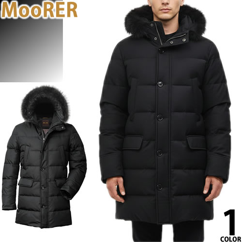 ＼SALE 在庫限り／【627,000円&rarr;299,970円】ムーレー MooRER ダウン ダウンジャケット ダウンコート N-3B バルビエリ アウター メンズ ロロピアーナ ラクーンファー 防水 防寒 通勤 通学 アウトドア 大きいサイズ ブランド 黒 ブラック BARBIERI-LL｜MSS（エムエスエス）