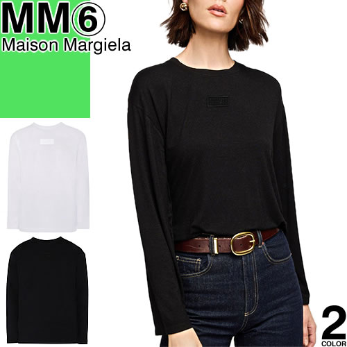 Maison Margiela ブラック ロゴ長袖カットソー 中古・古着通販】MM6 Maison Margiela (エムエムシックスメゾン