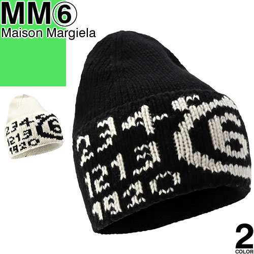 MM6 Maison Margiela 6 ロゴマーク　刺繍　ニット帽　ビーニー MM6 Maison Margiela 6 ロゴマーク 刺繍 ニット帽 ビーニー