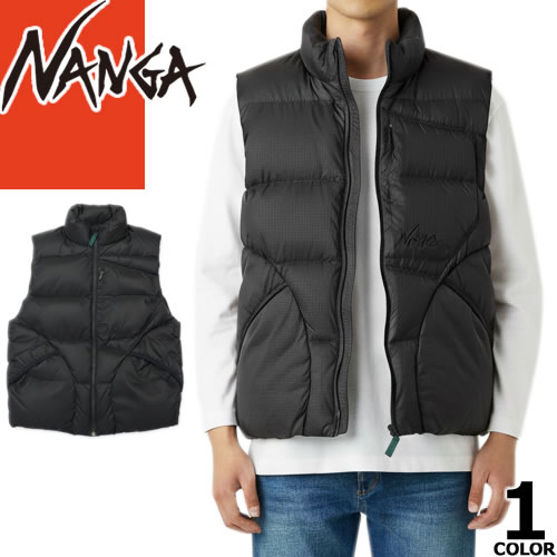 ＼SALE 在庫限り／【44,000円→37,380円】ナンガ NANGA ダウン ダウンベスト マゼノリッジ ベスト アウター メンズ 2025年秋冬新作 カジュアル アウトドア キャンプ 軽量 防寒 超撥水 通勤 通学 大きいサイズ ブランド 黒 ブラック