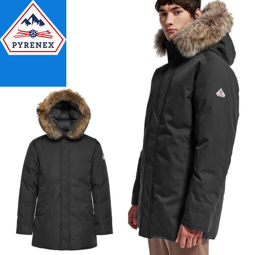 ピレネックス PYRENEX ダウン ダウンジャケット ダウンコート メンズ アヌシー ANNECY ファー付き ブランド 大きいサイズ 暖かい 黒 ブラック HMQ008P