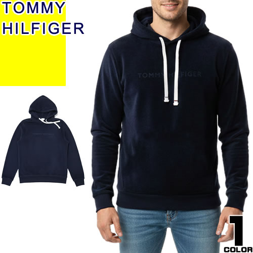 トミーヒルフィガー TOMMY HILFIGER パーカー メンズ プルオーバーパーカー 起毛 ボア 部屋着 ロゴ 刺繍 大きいサイズ おしゃれ 紺色 ネイビー PLUSH LOUNGE HOODIE 09T4533 [YP発送]