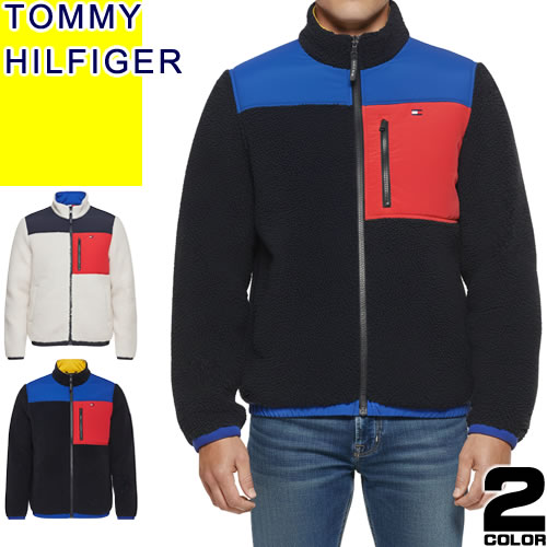 トミーヒルフィガー TOMMY HILFIGER ボア 上衣 フリース 上衣 アウター メンズ アウトドア ゴルフ 軽さ 防寒 通い 通学 大層らしい大きさ ブランド名 白 白いこと 米国海軍 SHERPA STAND COLLAR JACKET 151AS573
