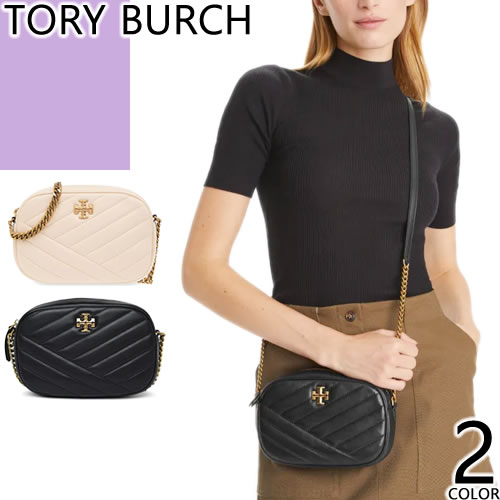 トリーバーチ TORY BURCH 御徒面子 ショルダーバッグ キラ シェブロン 写真機御徒面子 レディース ブランド名 曲がったがけ 成年者 軽さ 雅びやか たわい無い 革 本革 黒 黒いこと KIRA CHEVRON CAMERA BAG 152353