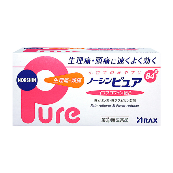 市場 指定第2類医薬品 アラクス 歯痛 生理痛 咽喉痛 ノーシンピュア ８４錠 腰痛 頭痛