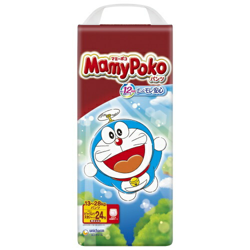 マミーポコパンツ ドラえもん 13～28kg 紙おむつ ビッグより大きい パンツ(24枚入) × 3個 こども用紙おむ