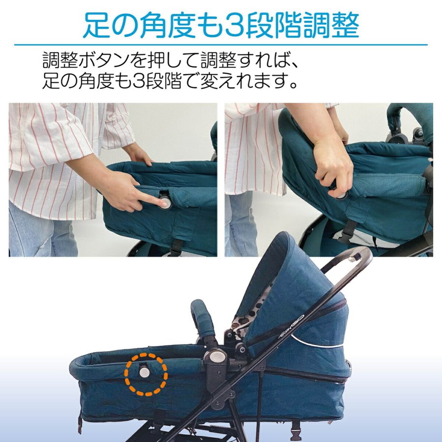 ベビーカー カーキ コンパクト 軽量 新生児 5点式シートベルト 大型タイヤ