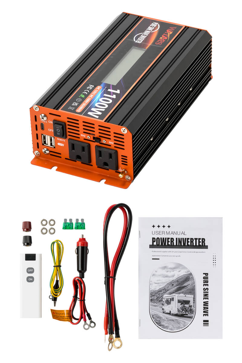 楽天市場】正弦波 インバーター 定格1100W 最大2200W DC12V（直流 