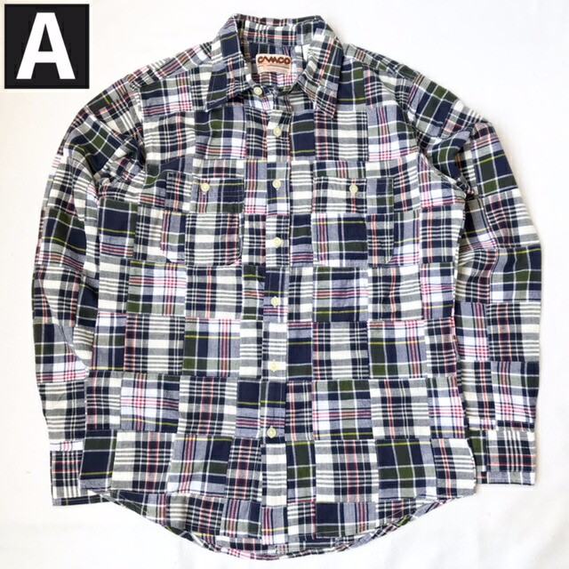 ソフトな生地感で涼しく独特の色落ちが楽しめる本場インディア マドラスパッチワークシャツ 送料無料 即納 Camco L S シャツ 21年 Work カムコ カジュアルシャツ 長袖 2 L S 送料無料 パッチワーク 春夏新作 メンズ 男性用 マドラスチェック Patch シャツ