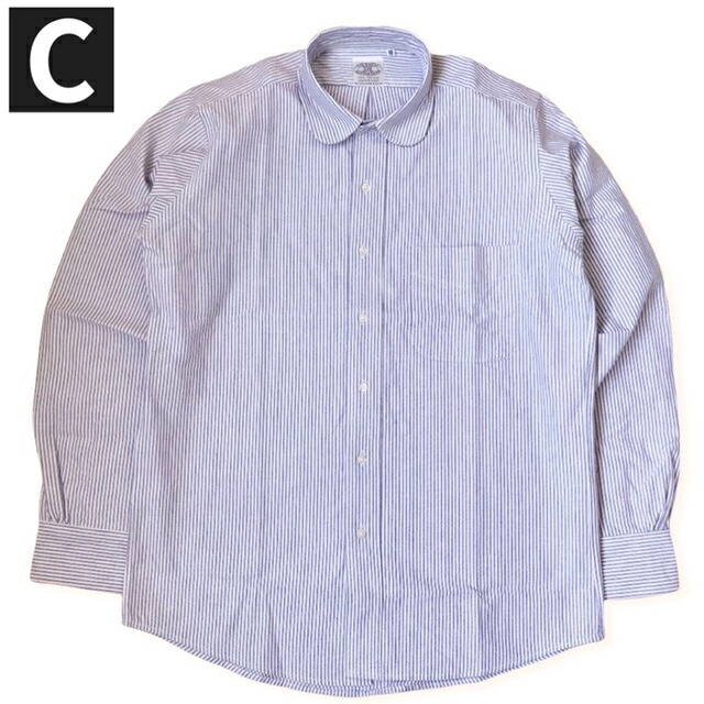 送料無料 Baggy2 Ox 長袖 Round S メンズ 男性用 ラウンドカラーシャツ オックスフォード L