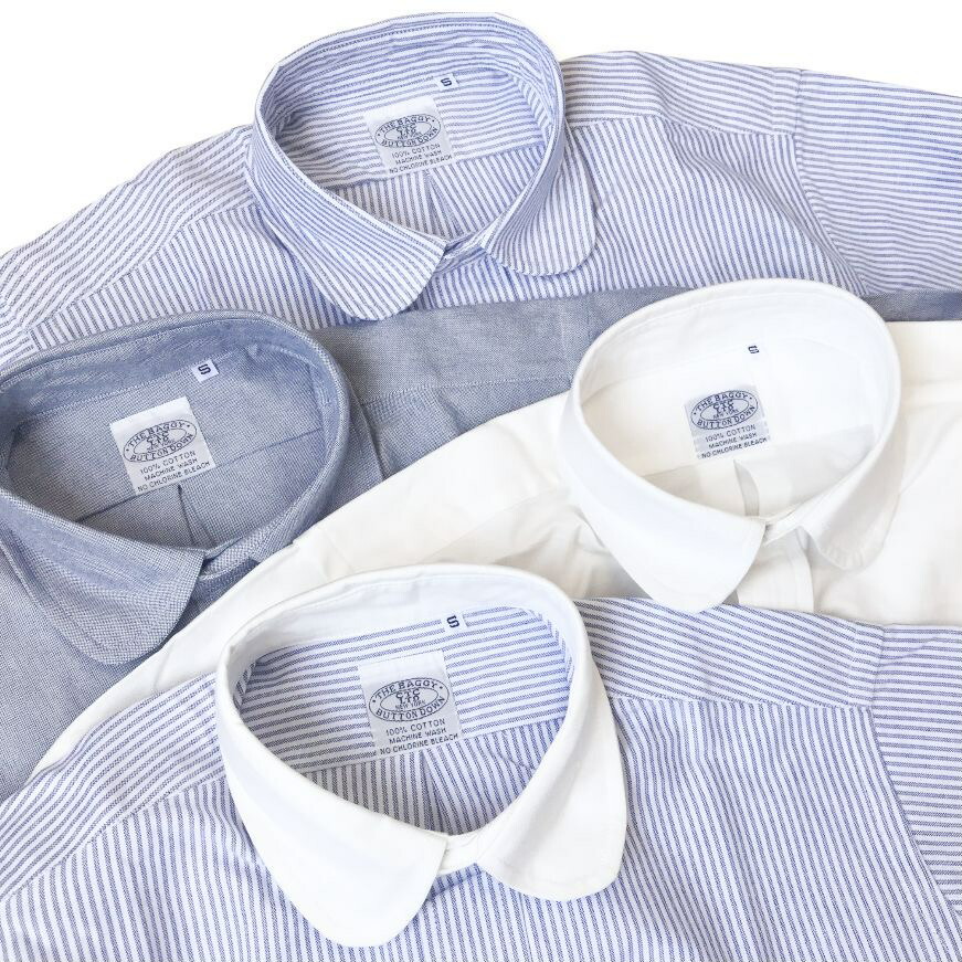 送料無料 Baggy2 Ox 長袖 Round S メンズ 男性用 ラウンドカラーシャツ オックスフォード L