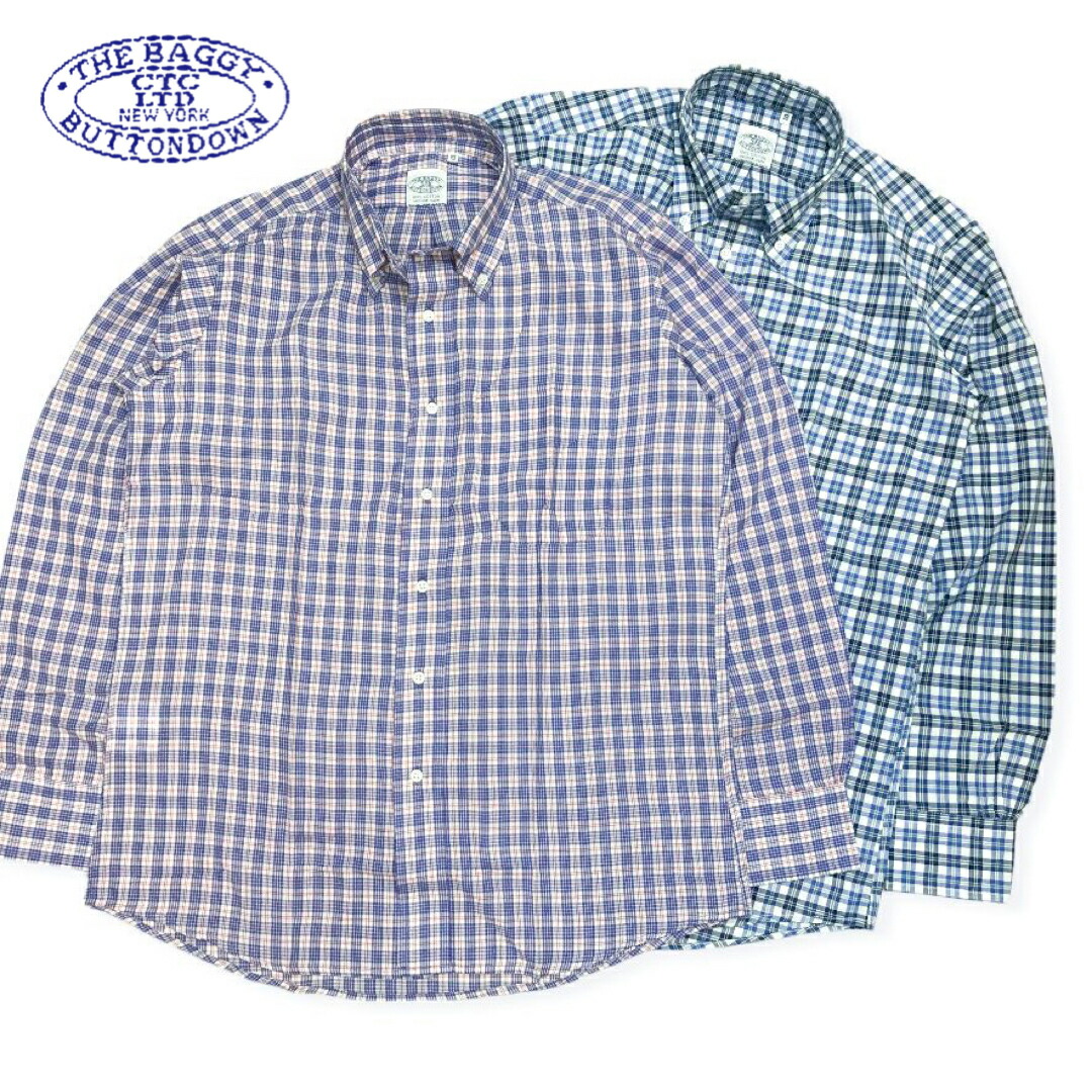 送料無料 BAGGY 【バギー】 2 BROAD L/S B.D 長袖 チェック ブロードクロス ボタンダウンシャツ メンズ(男性用)【smtb-m】