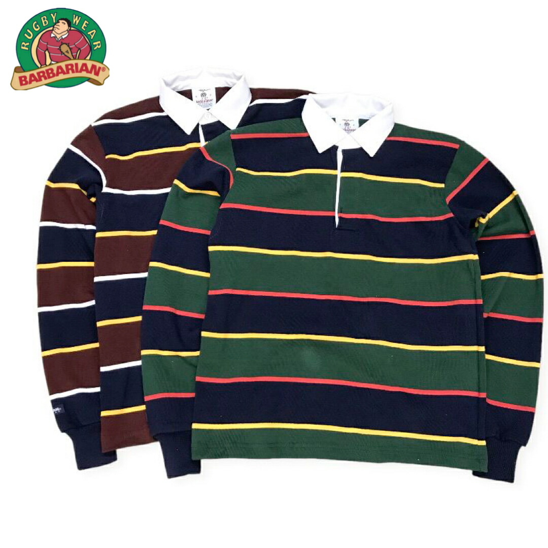 バーバリアン ラガーシャツ 楽天市場】BARBARIAN バーバリアン ラガーシャツ 長袖ラグビー