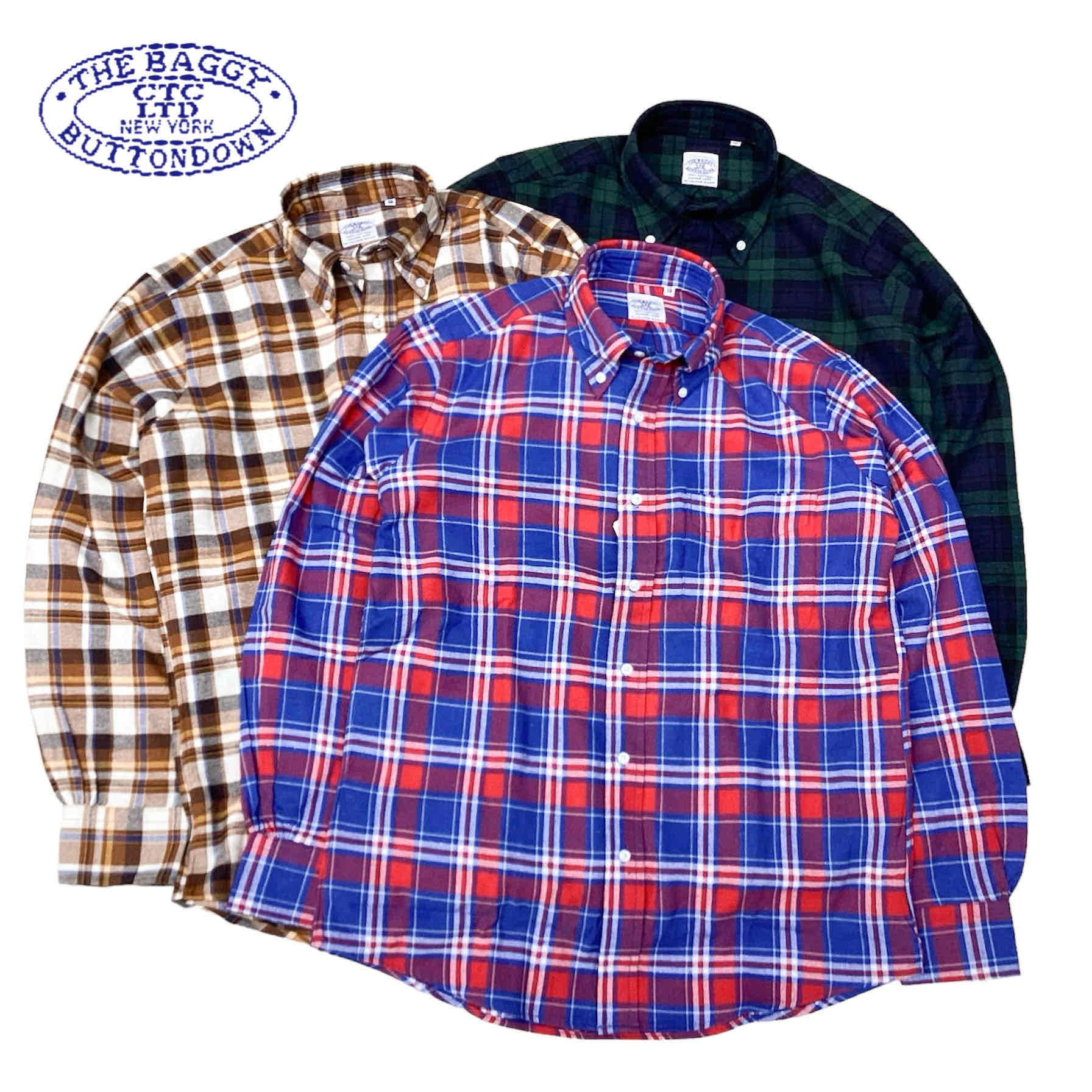 貨物輸送無料 BAGGY【乳母車】2 TWILL CHECK B.D L/S ツイルチェック ボタンダウンシャツ メンズ(成人男性用)【smtb-m】
