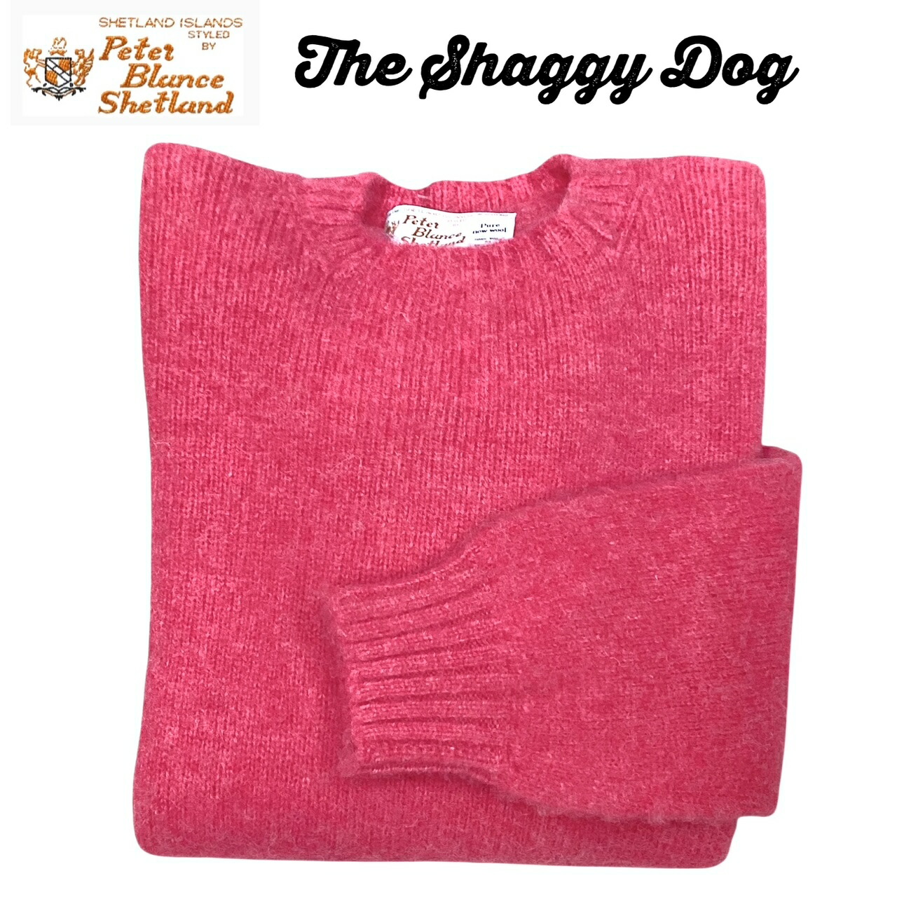 スコットランド製 送料無料 PETER BLANCE【ピーターバランス】188-SHERBET SEAMLESS CREW SWEATER シャギードッグセーター メンズ(男性用)【smtb-m】