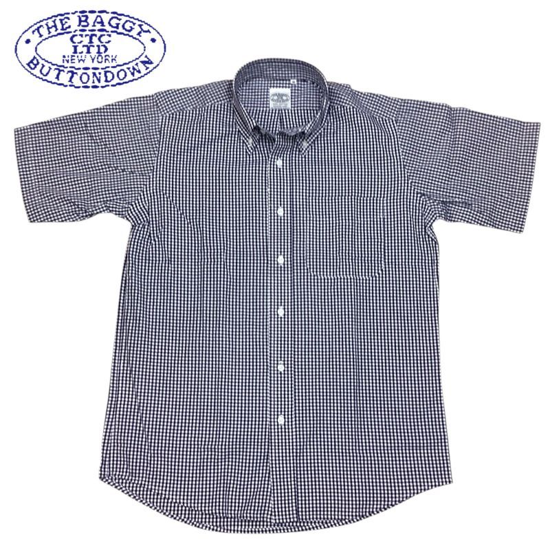貨物輸送無料 BAGGY【乳母車】2 GINGHAM B.D S/S 半袖 ギンガム照合のしるし プルオーバー メンズ(成人男性用)【smtb-m】
