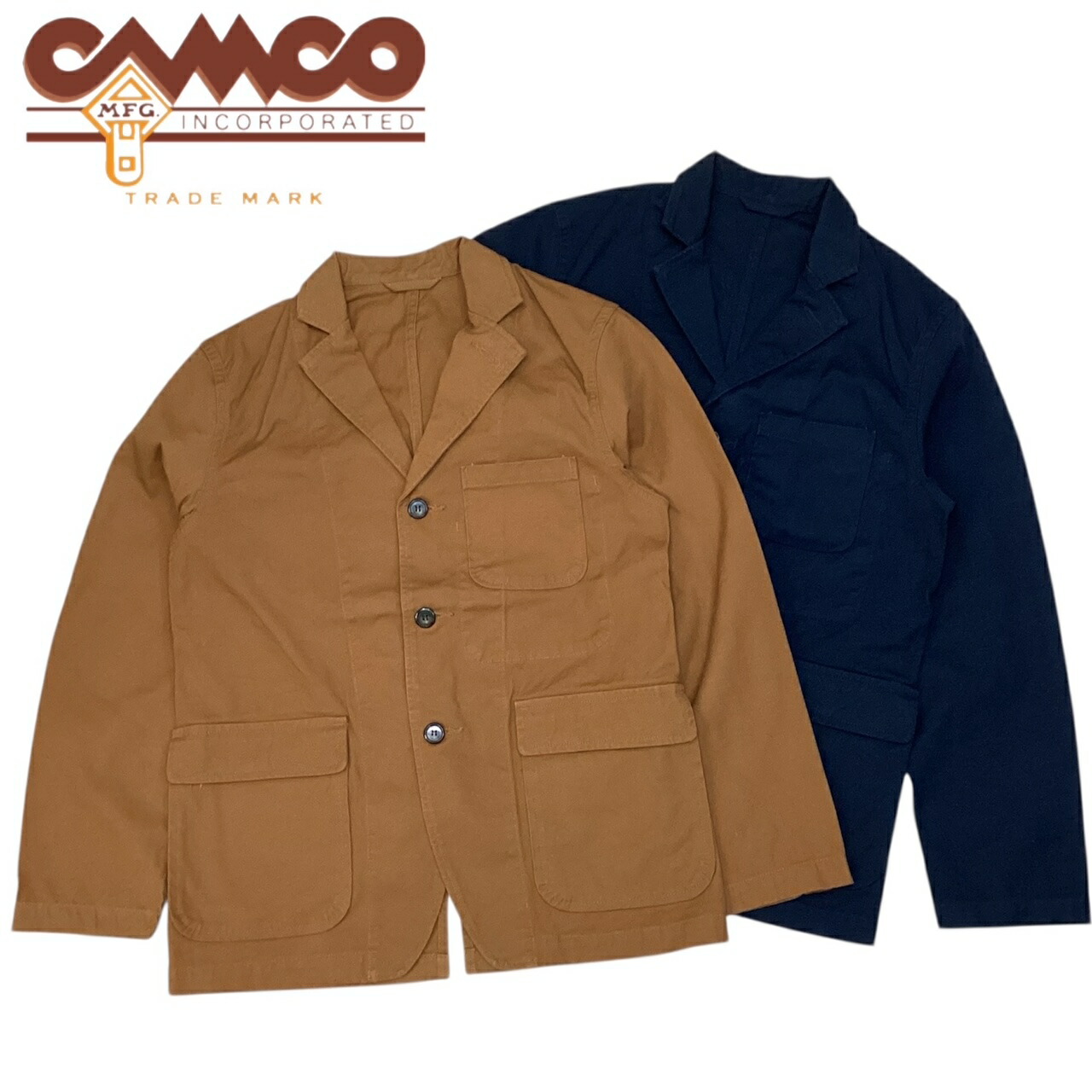 送料無料 CAMCO【カムコ】セルビッジコットンダック センターベント 3 BUTTON JAC テーラージャケット メンズ(男性用)【smtb-m】