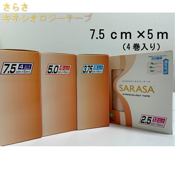 楽天市場】さらさキネシオロジーテープ ＳＡＲＡＳＡキネシオロジーテープ キネシオテープ テーピング ファロス２．５ｃｍ×５ｍ（１２巻入り） :  鍼灸用品販売 メイプル名古屋