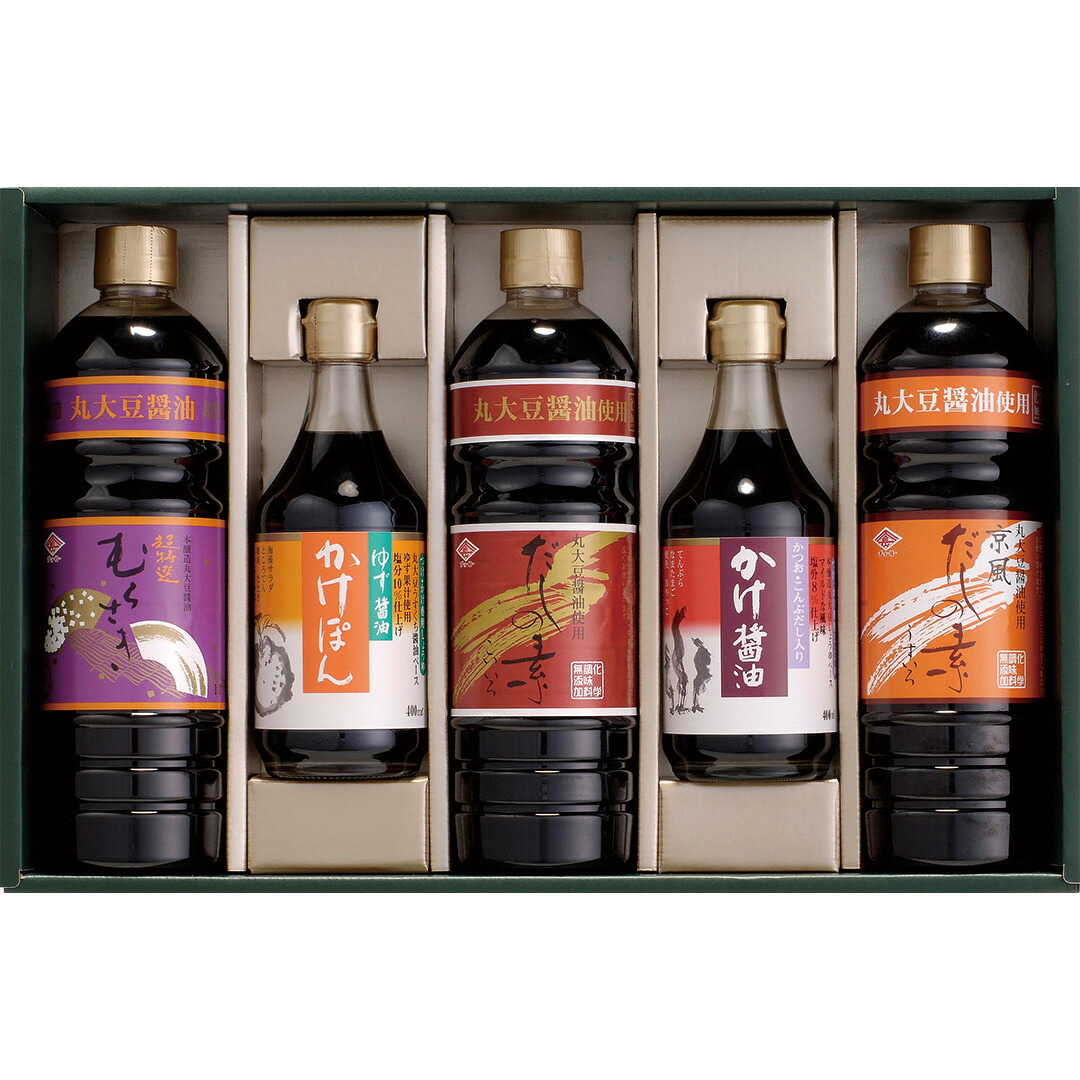【エントリーでポイント10倍！】長崎 チョーコー醤油 詰め合わせ 超特選むらさき1L だしの素1L 京風だしの素1L ゆず醤油かけぽん だし入りかけ醤油400ml×各1 セット しょうゆ 取り寄せ 丸大豆 ギフト 贈答品 お歳暮 お中元 内祝い 送料無料 【産直・メーカー直送品】
