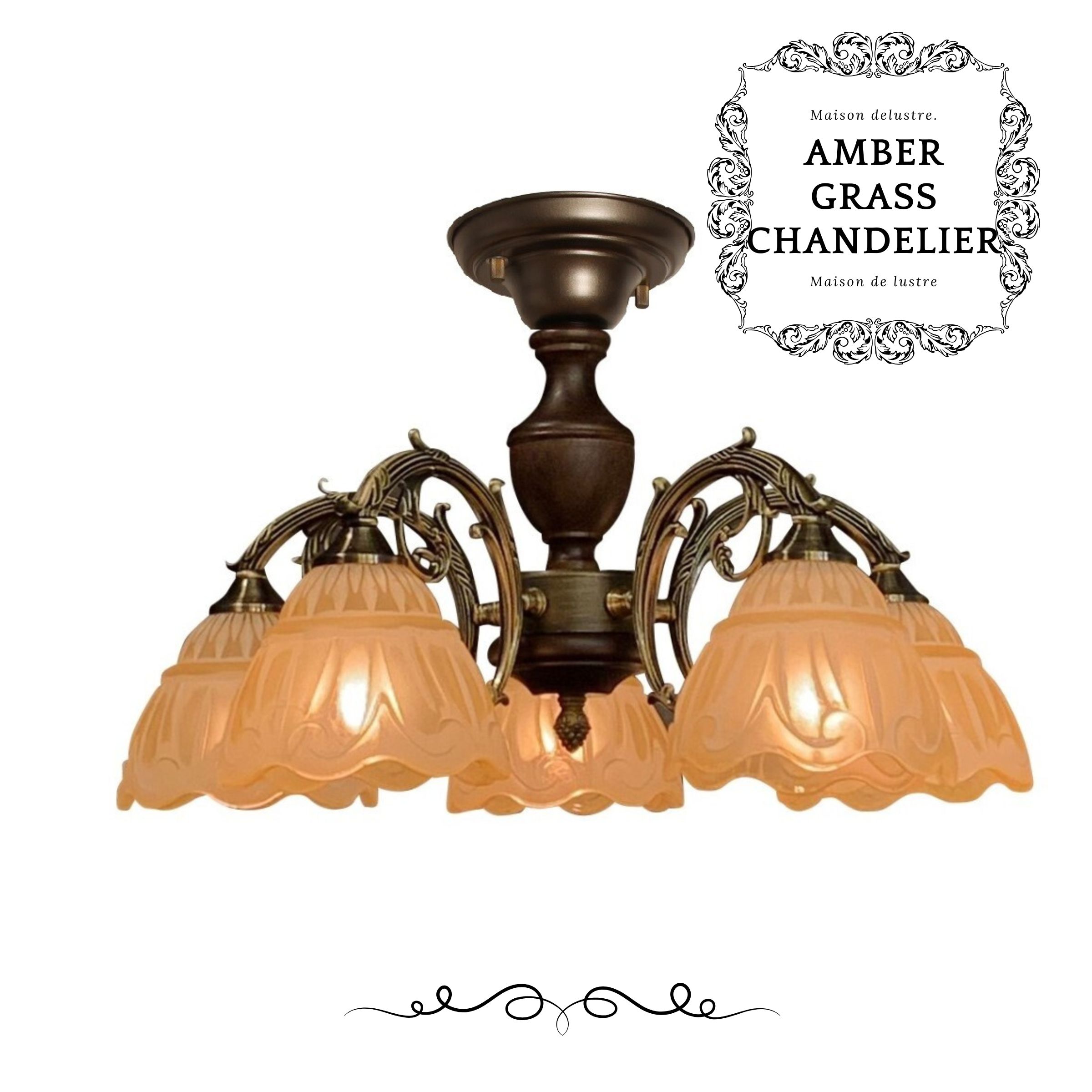 楽天市場】5灯 パールシャンデリア 日本製 ヴィンテージ風照明 レトロ