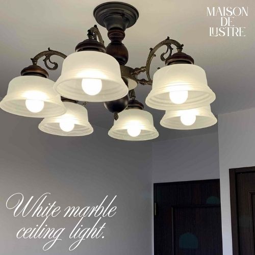 楽天市場】アンバーガラス5灯シーリングライト 日本製 ヴィンテージ風