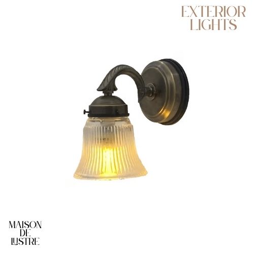 外灯 Exterior Lamp FC-WO340A 2010ウォールランプ 防湿 防雨 デッキライト エクステアライト ブラック LED電球付属 玄関 屋外 庭 店舗 おしゃれ ウォールランプ 壁掛け照明 1年間保証|Maison de lustre