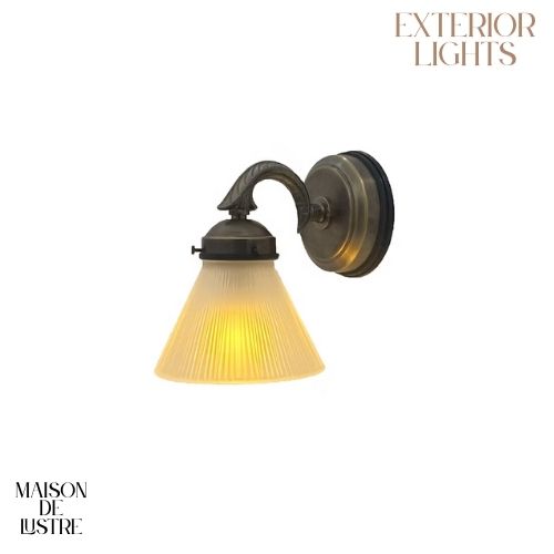 外灯　Exterior LampFC-WO340A 116ウォールランプ 防湿 防雨 デッキライト エクステアライト ブラック LED電球付属 玄関 屋外 庭 店舗 おしゃれ ウォールランプ 壁掛け照明 1年間保証