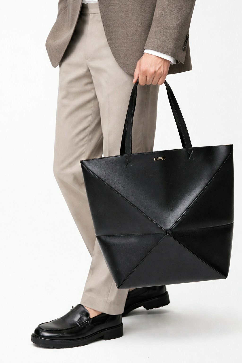 即発可能 LOEWE ロエベ パズルフォルド トート ブラック ＊B933Q18X01 1100＊Puzzle Fold Black 送料関税込み メンズ 新品 正規品