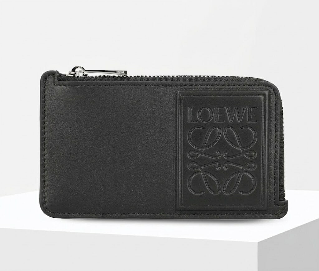 即発能力のある LOEWE ロエベ コインカードホルダー 黒いこと Coin CardHolder Black 貨物輸送関税込み メンズ 新品 置き目品 C565Z40X05 1100