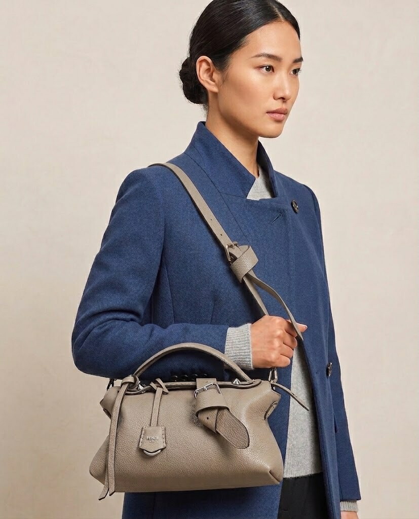即発能力のある FENDI 並み並み バイ ザ 通い路 セレリア ダブグレー BY THE WAY DOVE GREY 貨物輸送関税込み レディース なめし革 新品 8BL155ASU2F04Y9