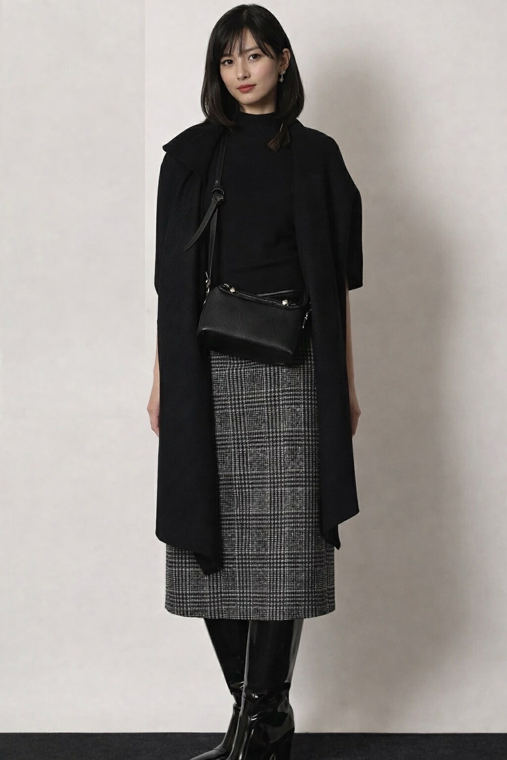 ＊即発能力のある＊ FENDI ミニ バイ ザ 通い路 黒いこと なめし革 MINI BY THE WAY  BLACK 貨物輸送関税込み レディース 新品 8BS098ASU2F0GXN