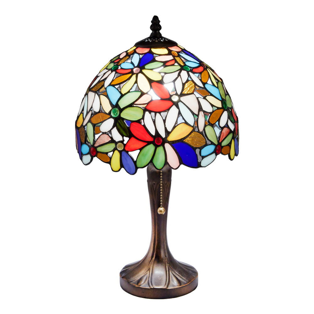 楽天市場】ステンドランプ ハナハナ ブルー / ステンドグラス ランプ