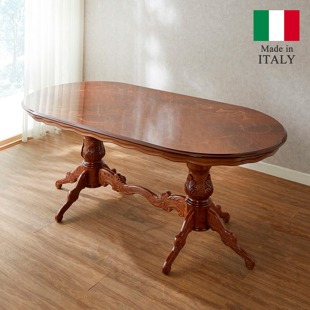 楽天市場】イタリア製 象嵌ダイニングテーブル 幅200cm/ イタリア