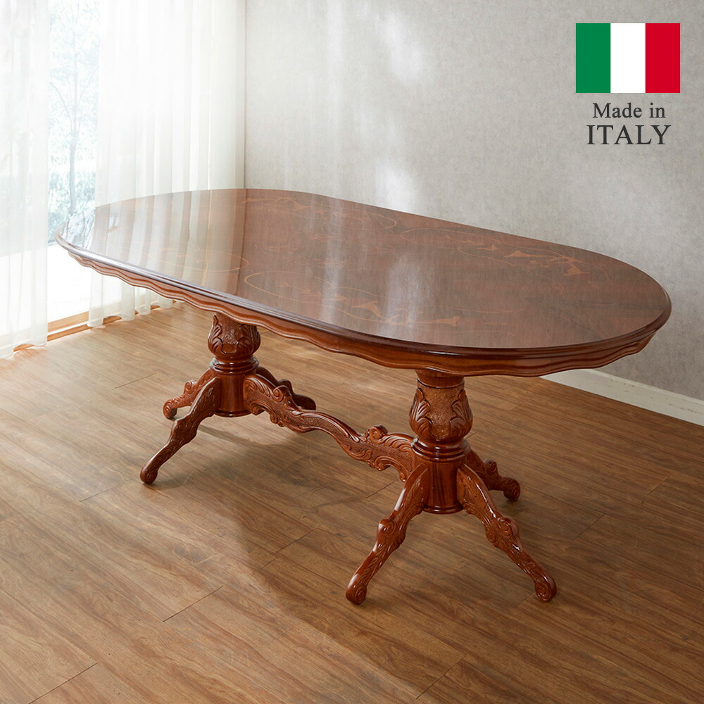 楽天市場】イタリア製 象嵌ダイニングテーブル 幅150cm/ イタリア
