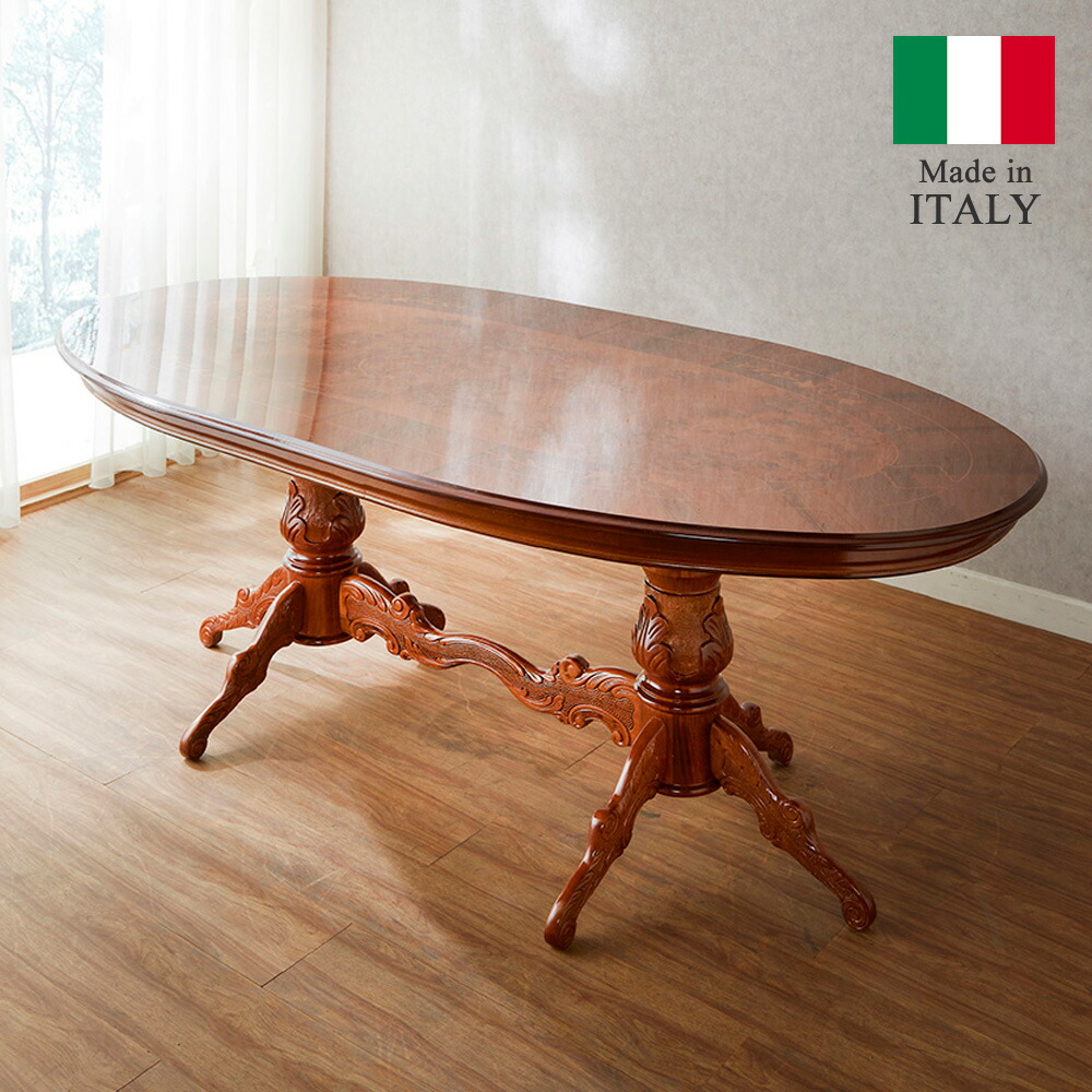 楽天市場】イタリア製 象嵌ダイニングテーブル 幅150cm/ イタリア