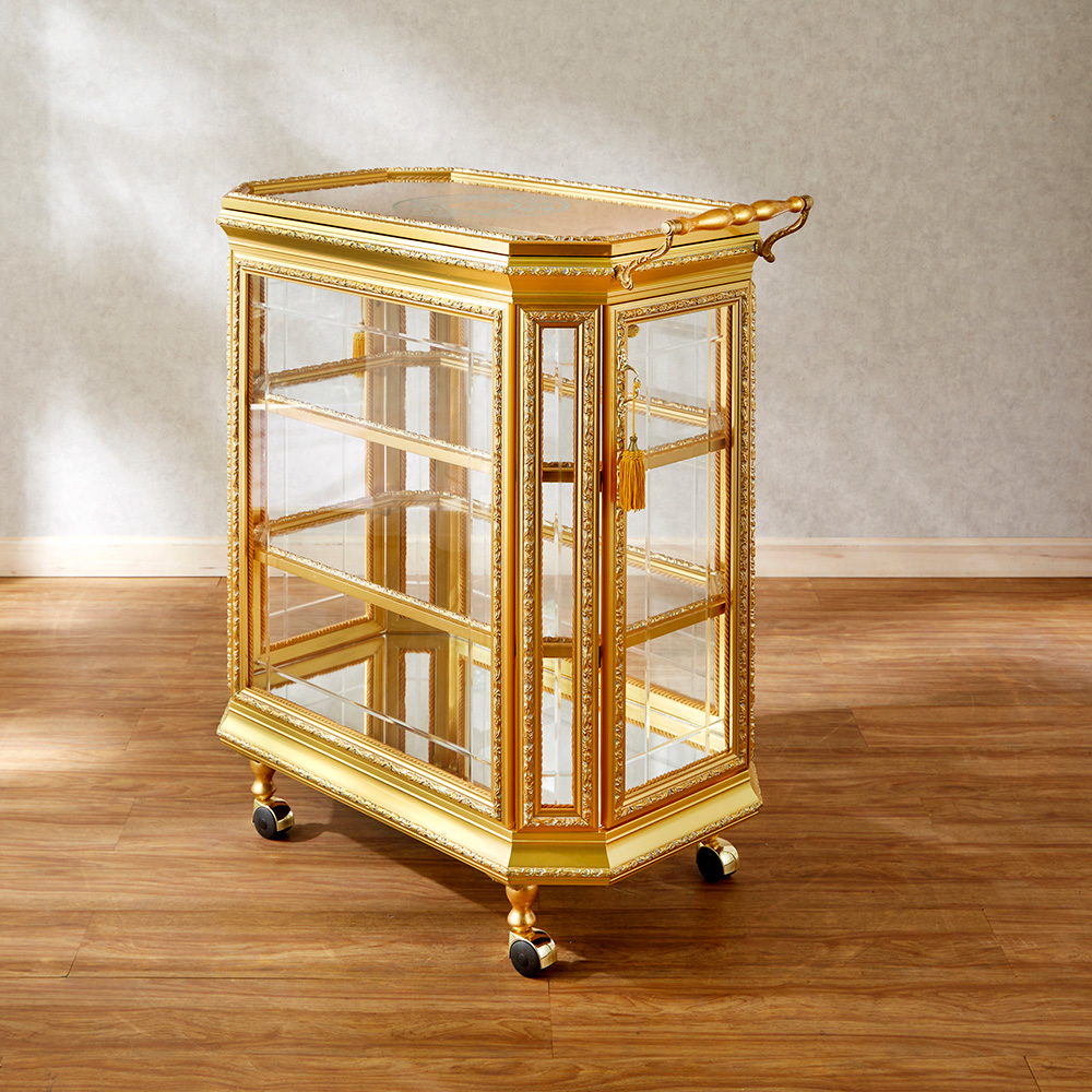 輸入家具  アンティーク調ワゴン アンティーク ワゴン 3段 ホワイト｜セブンショップ