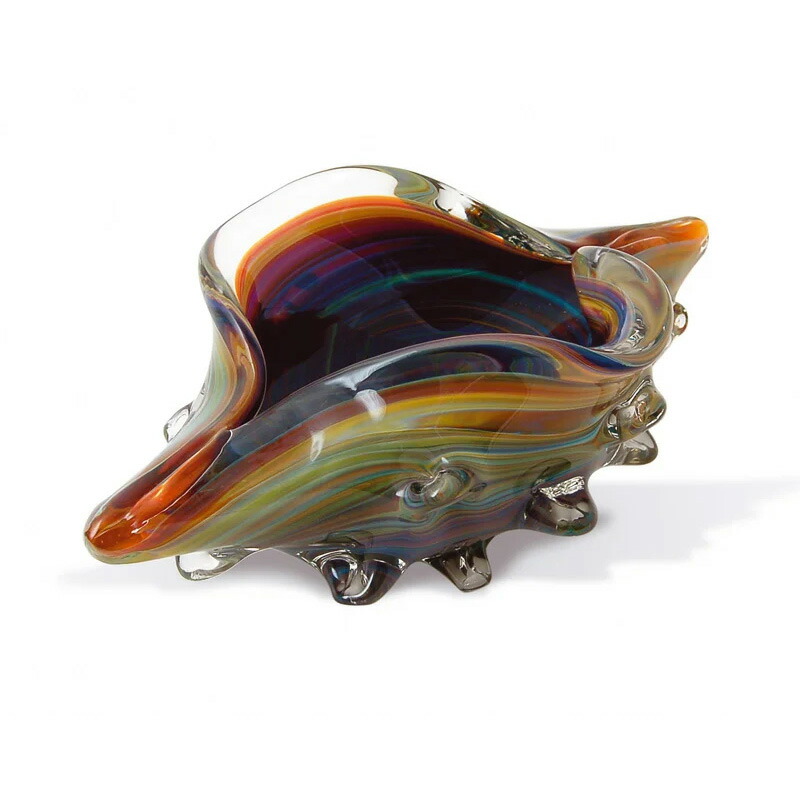 イタリア製 ザネッティ社 カルチェドーニオ とげ模様シェル 24584-G / Zanetti Murano 受注生産 置物 オブジェ ムラーノ ガラス 輸入雑貨 101,200円