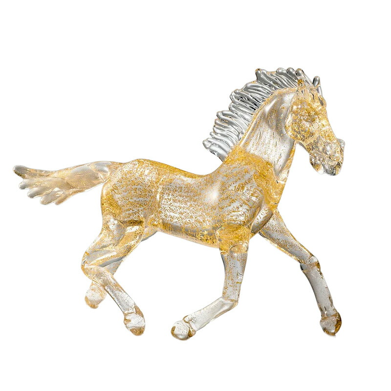 レア物！跳ね馬 ガラスモニュメント 楽天市場】イタリア製 ザネッティ社 赤い跳ね馬像(台座付) AZ2-F-R