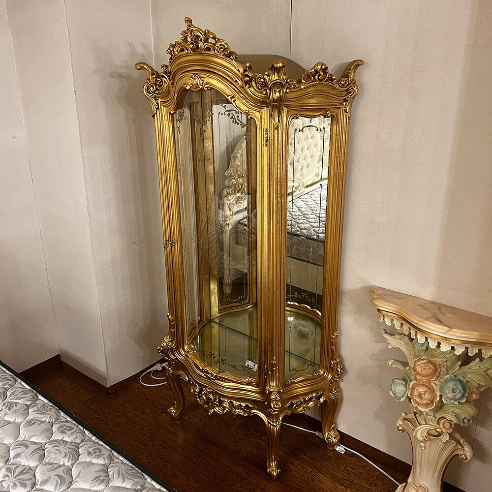 シリック　ワンドア　キャビネット 楽天市場】SILIK シリック 1ドア ガラスキャビネット 背面ピンク