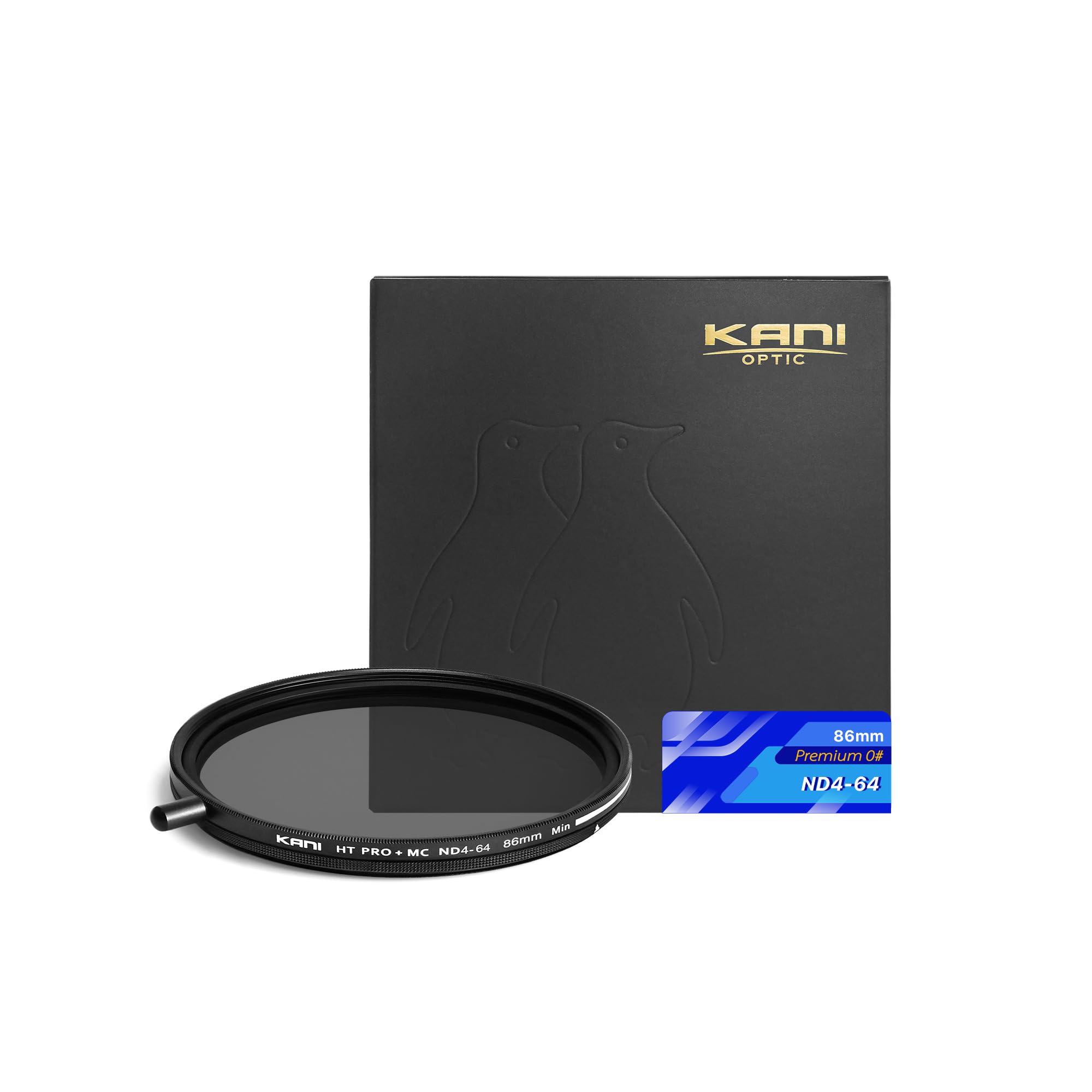 KANI 86mm 可変NDフィルター ZeroSharpシリーズ Premium ND4-64 減光効果2・6絞り分 色再現性改善 着脱式調整用ノブ付 高濃度時X状ムラ抑制 低反射 撥水 撥油 防汚 ナノコーティング 818089|Maison Outre