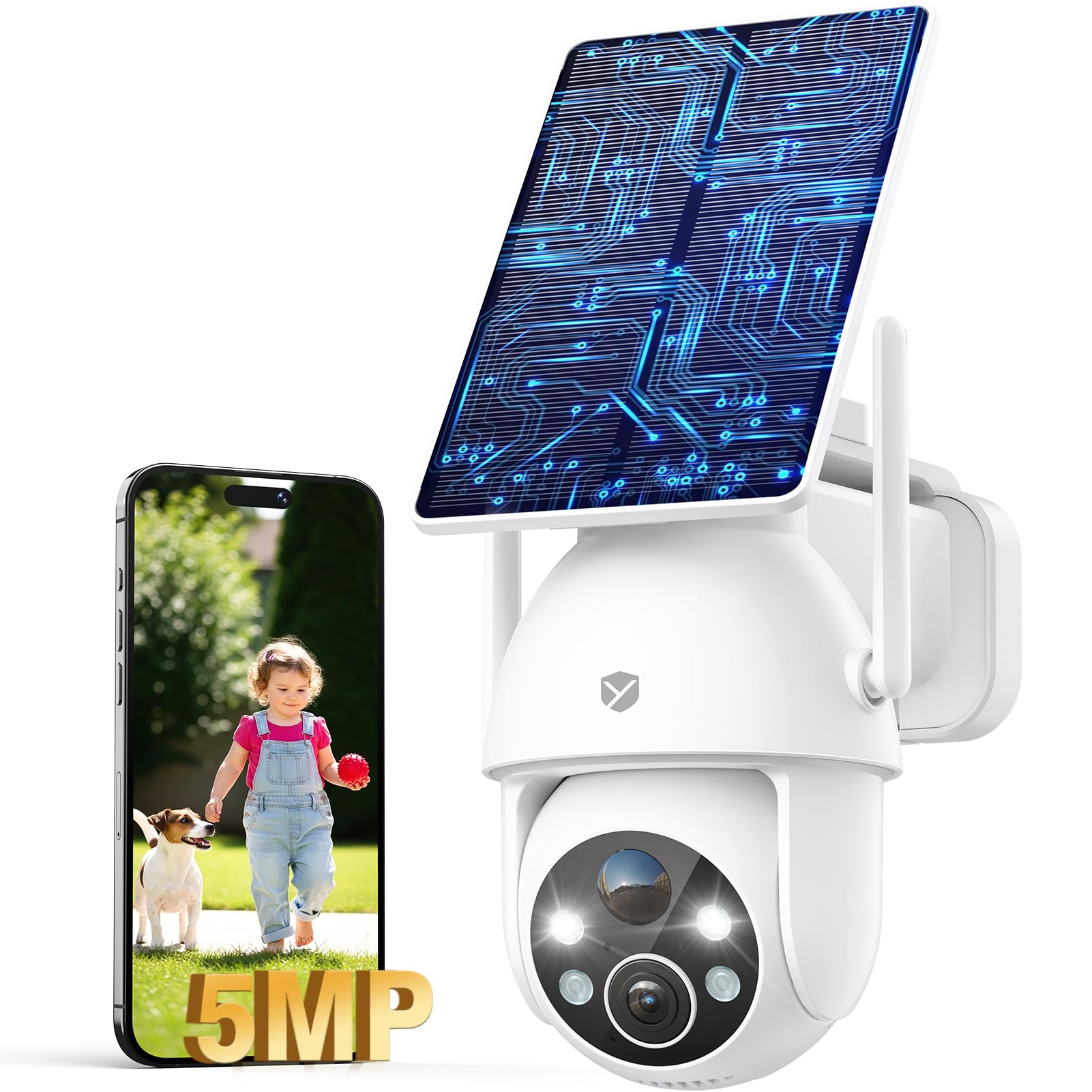 防犯カメラ 500万画素 ソーラー 5MP 人感センサー 355° 夜間カラー 楽天市場】【進化一体&分離両用型・500万高画素】防犯カメラ屋外