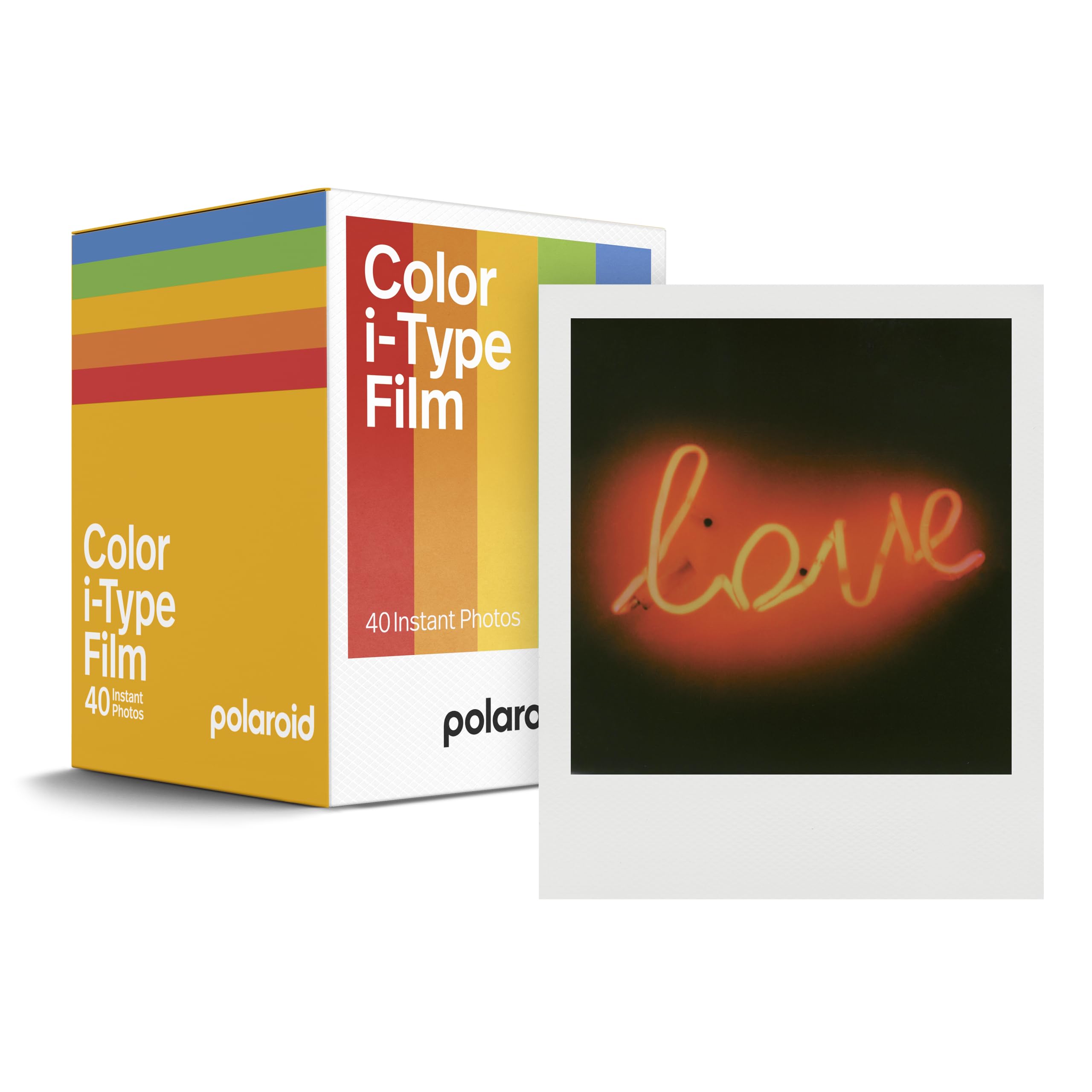 Polaroid(ポラロイド) インスタントフィルム Color Film for i-Type - x40 film pack カラーフィルム 40枚入り フレームカラー白 (6010)｜Maison Outre